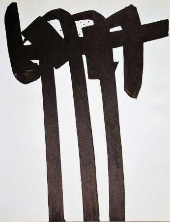 リトグラフ Soulages - Lithographie n° 28 - Lithographie originale pour XXe Siècle (1970)