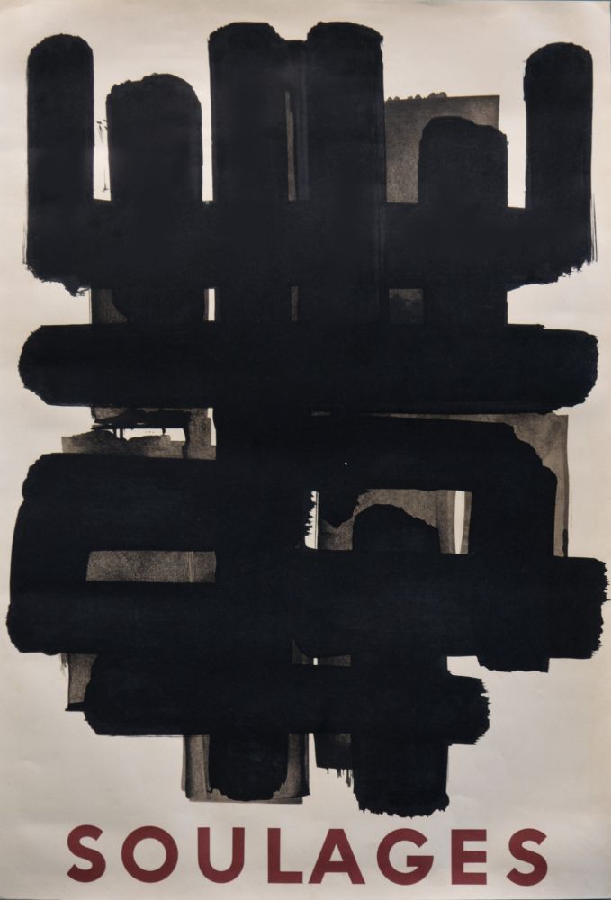 リトグラフ Soulages - Lithographie n° 3 Berggruen, 1958