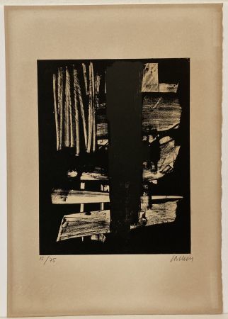 リトグラフ Soulages - Lithographie n° 9, 1959. Signée et numérotée. 