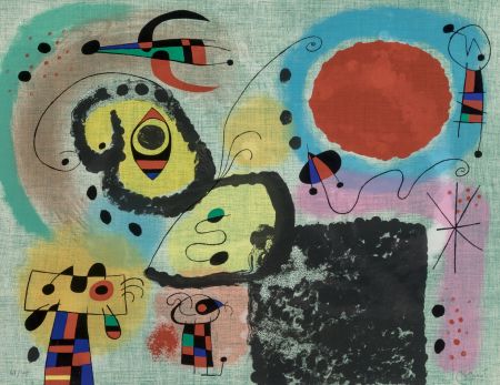 リトグラフ Miró - Lithographie pour le Centenaire de L'Imprimerie Mourlot