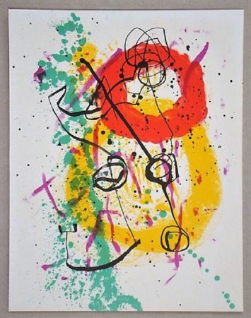 リトグラフ Miró - Lithographie pour XXe Siècle