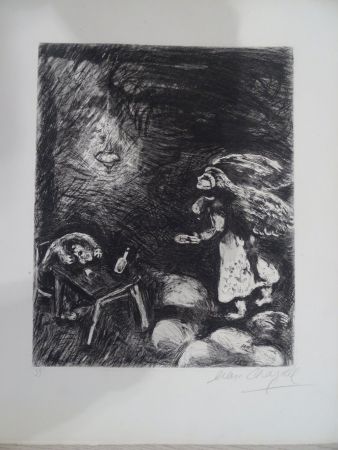 エッチング Chagall - L'Ivrogne et sa Femme