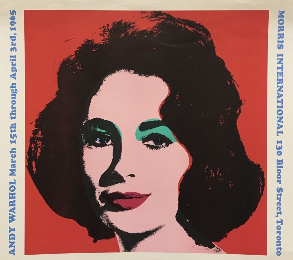 シルクスクリーン Warhol - Liz Taylor - Morris International, Toronto Exhibition Poster