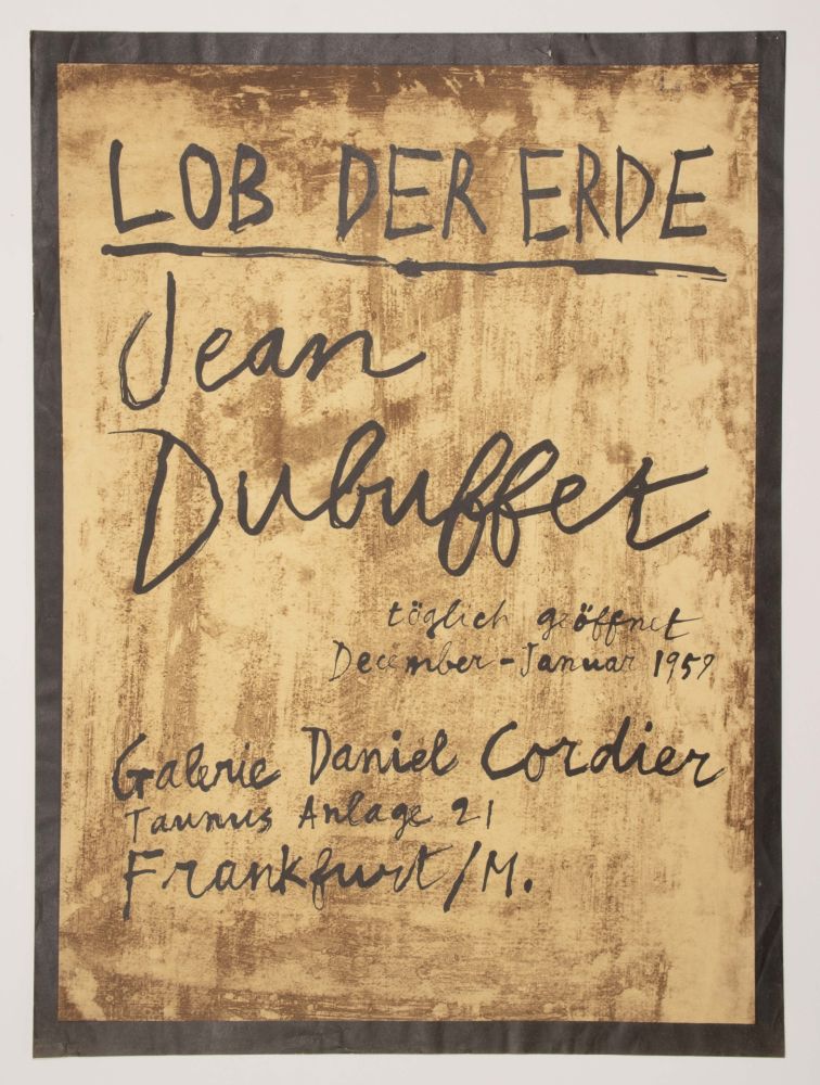 リトグラフ Dubuffet - LOB DER ERDE.