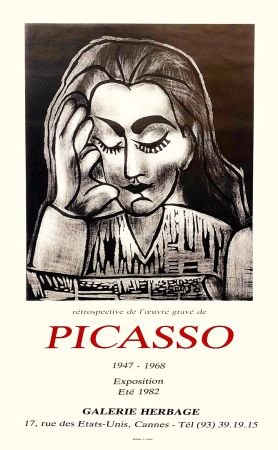 掲示 Picasso - L'oeuvre gravee 1947-1968, HGalerie Herbage 1982