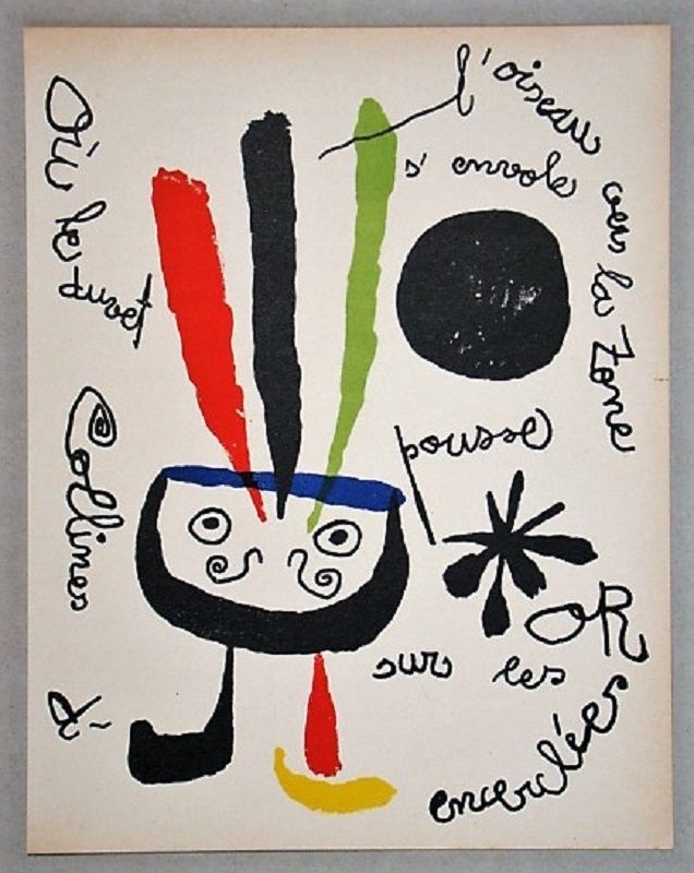 リトグラフ Miró - L'oiseau