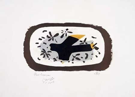 リトグラフ Braque - L'oiseau d'octobre