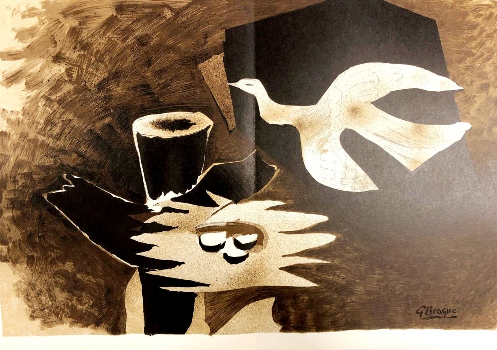 リトグラフ Braque - L'oiseau et son nid