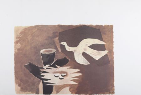 リトグラフ Braque - L'Oiseau et son nid, 1956