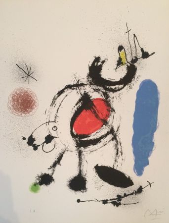 リトグラフ Miró - L'oiseau Migrateur