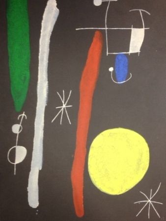 リトグラフ Miró - L'Oiseau Solaire - L'Oiseau Lunaire - Étincelles 