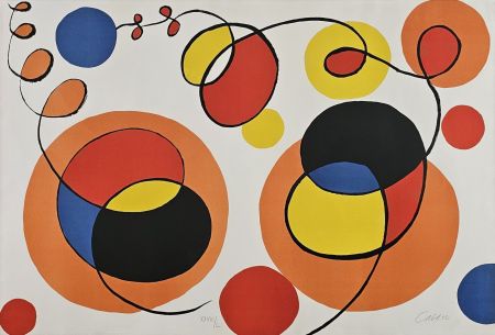 リトグラフ Calder - Loops and Spheres