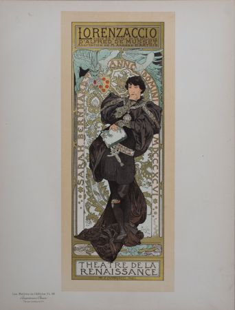リトグラフ Mucha - Lorenzaccio, Les Maitres de L’Affiche, 1898