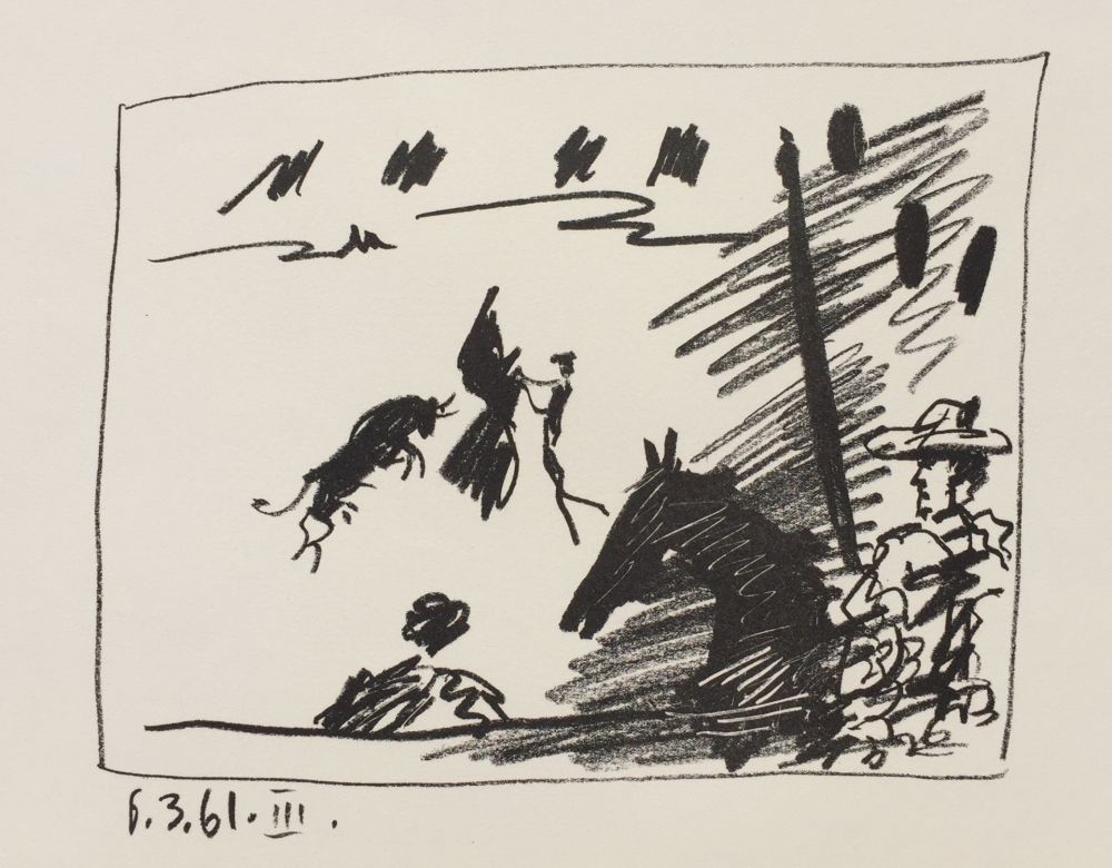 リトグラフ Picasso - Los Toros – Jeu de la Cape (B.1015)