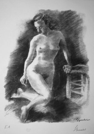 リトグラフ Bonabel - Louis-Ferdinand Céline - Litographie Originale / Original Lithograph - Autoportrait/Self-portrait - 1945