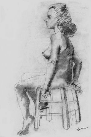 リトグラフ Bonabel - Louis-Ferdinand Céline - Litographie Originale / Original Lithograph - Nu Feminin / Female Nude - 1938