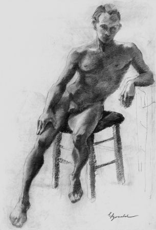 リトグラフ Bonabel - Louis-Ferdinand Céline - Litographie Originale / Original Lithograph - Nu Masculin / Male Nude 1938