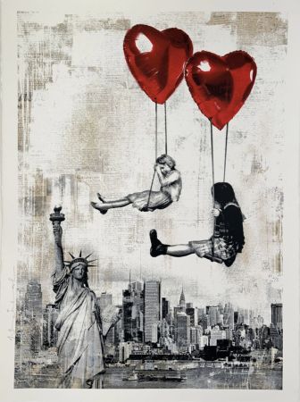 シルクスクリーン Mr Brainwash - Love Is In the Air (New York)