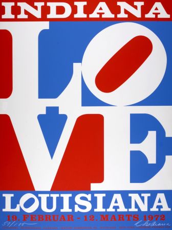 シルクスクリーン Indiana - Love, Louisiana, 1972