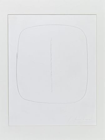 リトグラフ Fontana - Lucio Fontana (1899–1968) – Concetto Spaziale – Lithograph with hand-cut central slash incision -1961