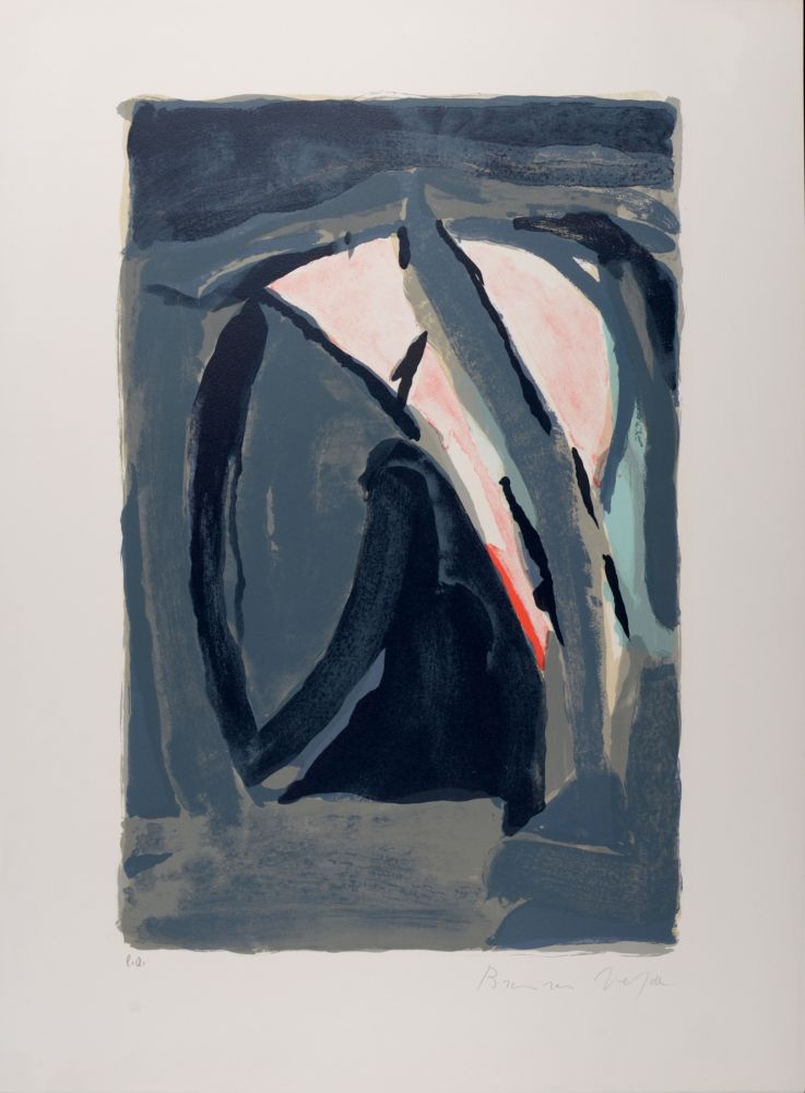 リトグラフ Van Velde - Lumière noire, 1970 - Hand-signed