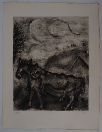 彫版 Chagall - L'âne et le lion (L'âne vêtu de la peau du lion)