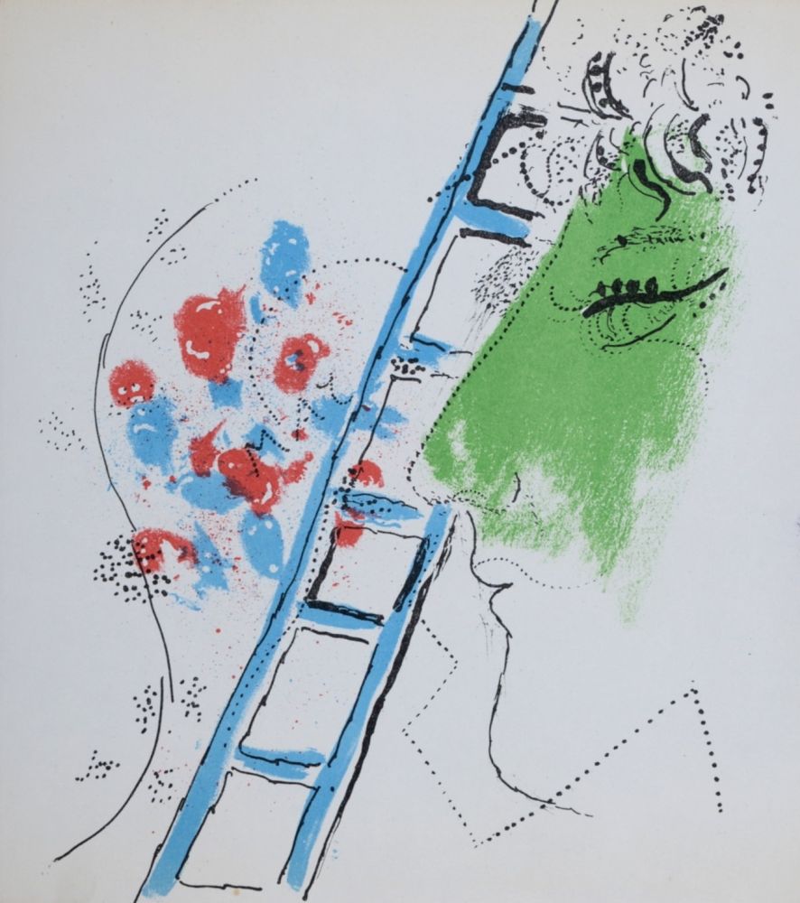 リトグラフ Chagall - L'échelle