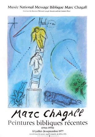 リトグラフ Chagall - '' Léchelle de Jacob ''
