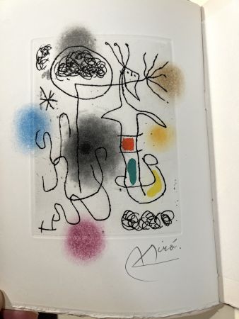 挿絵入り本 Miró - Léna Leclercq. MIDI LE TRÈFLE BLANC. Une gravure en aquatinte signée (1968)