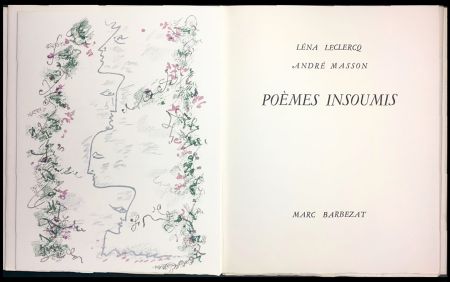 挿絵入り本 Masson - Léna Leclercq. POÈMES INSOUMIS. 8 lithographies en couleurs (1963)