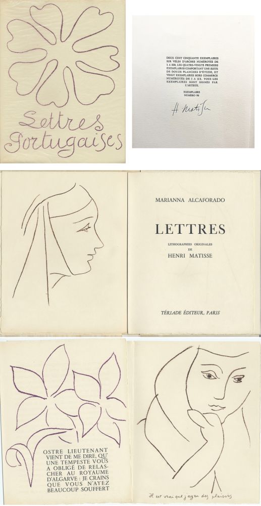 挿絵入り本 Matisse - M. ALCAFORADO : LETTRES PORTUGAISES. Lithographies originales de Henri Matisse (1946)