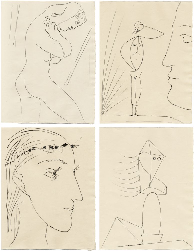 挿絵入り本 Picasso - M. Toesca : SIX CONTES FANTASQUES. 6 gravures originales (1953)