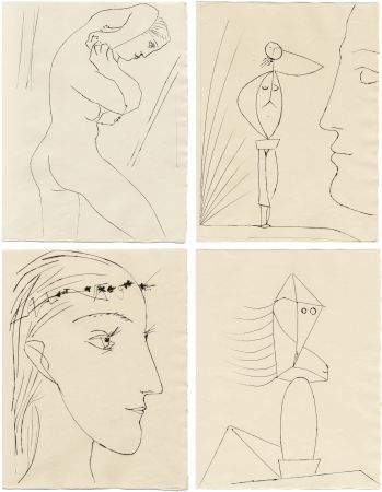 挿絵入り本 Picasso - M. Toesca : SIX CONTES FANTASQUES. 6 gravures originales (1953)