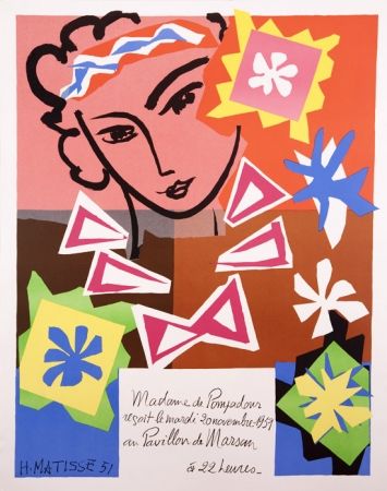リトグラフ Matisse - Madame de Pompadour