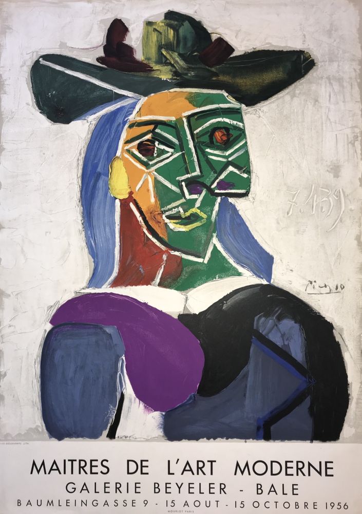 リトグラフ Picasso - Maitres de l’ Art Moderne – Galerie Beyeler Basel