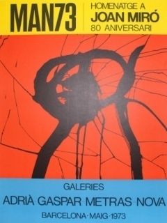 リトグラフ Miró - MAN 73 
