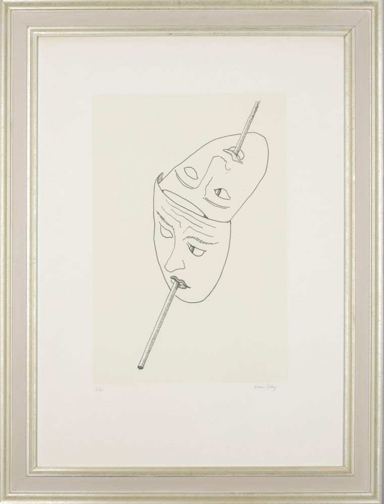 リトグラフ Ray - Man Ray (1890–1976) - Maschere - Lithograph on paper