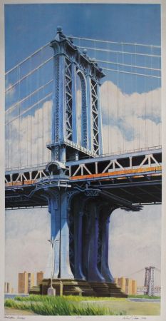 リトグラフ Haas - Manhattan Bridge
