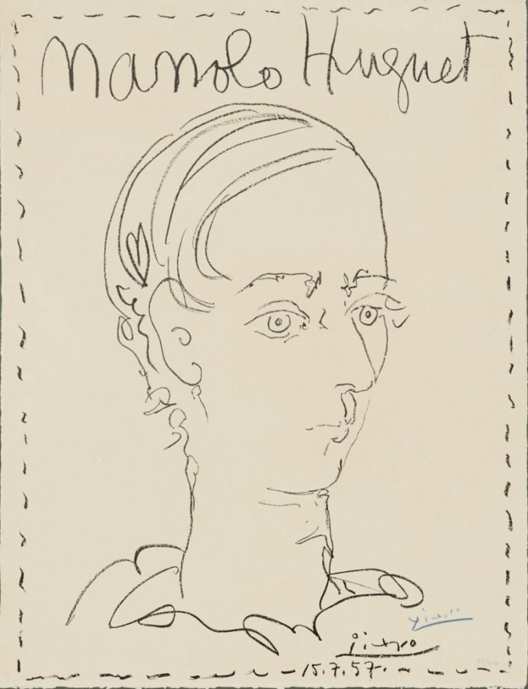 リトグラフ Picasso - Manolo Huguet