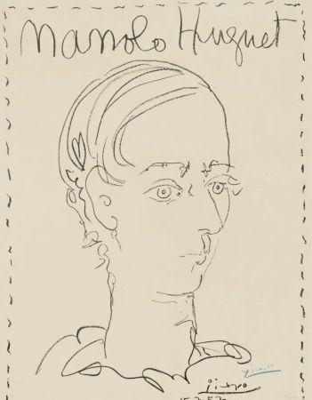 リトグラフ Picasso - Manolo Huguet