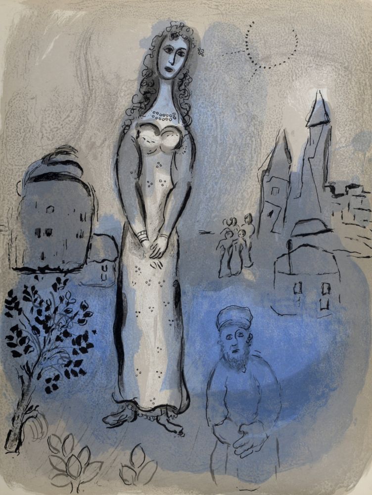 リトグラフ Chagall - Marc Chagall : Esther, 1960