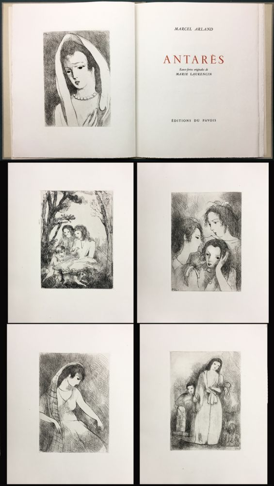 挿絵入り本 Laurencin - Marcel Arland. ANTARES. Ex. avec suite supllémentaire des gravures (1944).