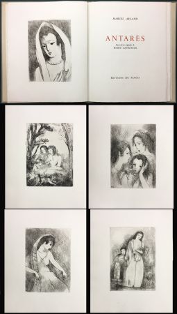 挿絵入り本 Laurencin - Marcel Arland : ANTARES. Exemplaire avec suite (1944).