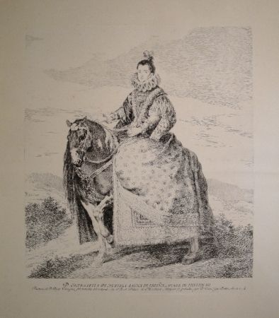 エッチング Goya - Margarita de Austria Reyna de Espagna, Muger de Phelipe III