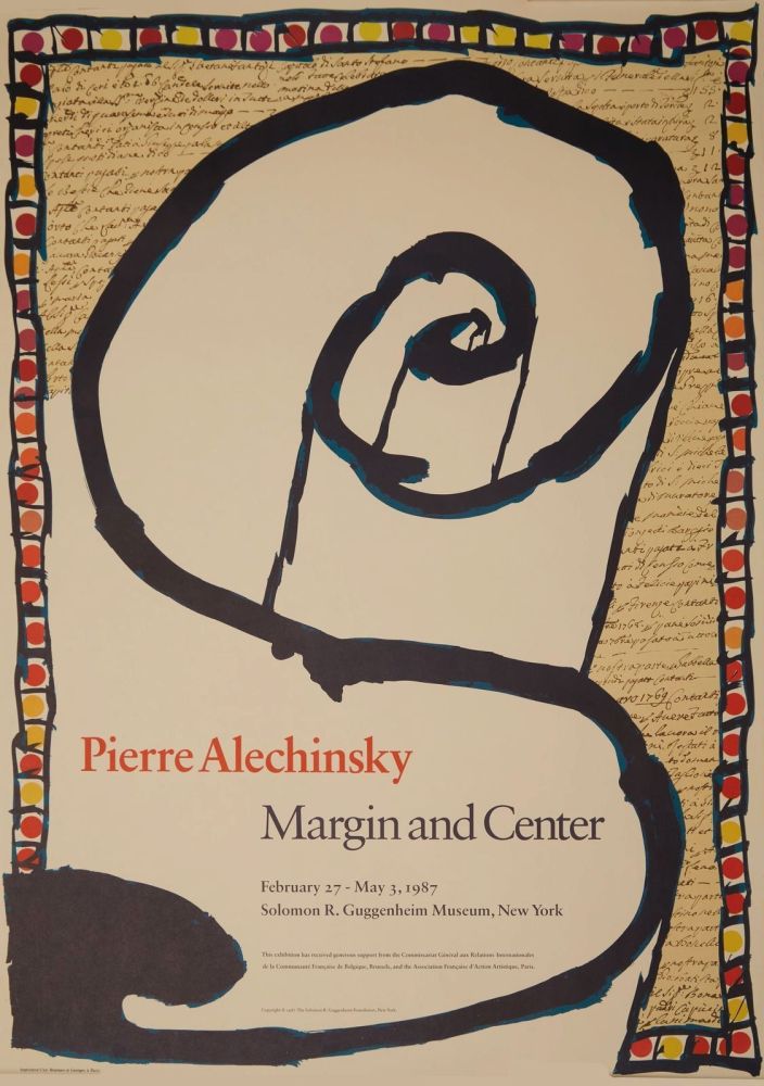 リトグラフ Alechinsky - Margin & Center Guggenheim NY