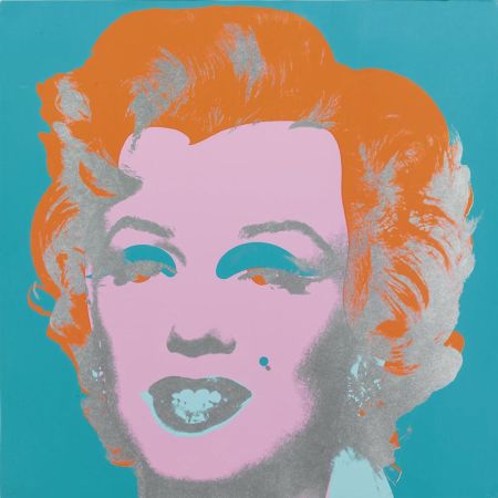 シルクスクリーン Warhol - Marilyn Monroe (FS II.29) (Blue/Orange)