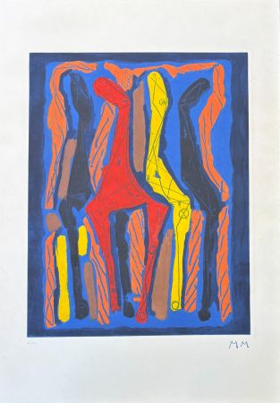 彫版 Marini - Marino Marini (1901-1980) - MARINO FROM GOETHE IV - Color etching and aquatint