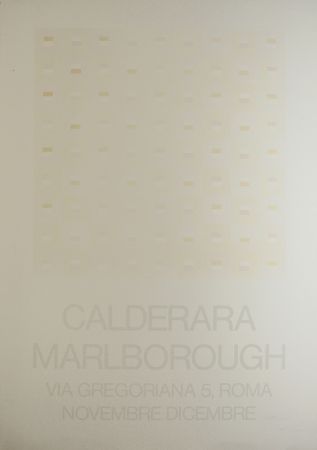 シルクスクリーン Calderara - Marlborough (SIGNED silkscreen exhibition poster on fine paper)