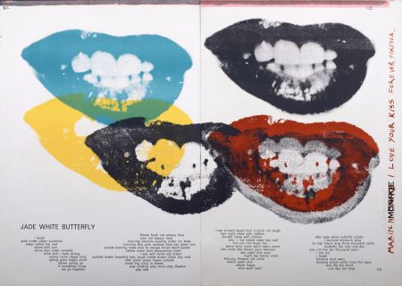 リトグラフ Warhol - Marylin Monroe I love your kiss forever forever Hand Signed