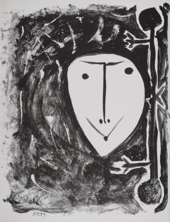 リトグラフ Picasso - Masque de Cendre #4, 1949